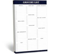 90 Sheets Grocery List Magnet Pad, Organized List for Quick and Easy Shopping, Magnetic Notepad with Shopping List Categories and Blank Grocery Shopping Spaces, Kitchen Essentials List（6”x 9”）