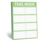 90 Sheets Weekly Planner, Magnetic Checklist Planner Updated Weekly To-do Notepad, Tear-off Blank Shopping List for Office or School, Green