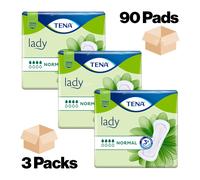 90 TENA Lady NORMAL Incontinence Pads Highly Absorbent Pad for Women 3 x 30 Pack