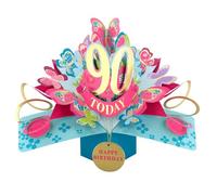 90 Today Happy 90th Birthday Pop-Up Greeting Card Love Kate's Pop Up Cards Her