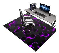90 x 100 cm Office Gaming Chair Mat for Carpet, Office Chair Carpet Protector Mat Carpeted Floor, Gaming Floor Protectors for Rolling Chairs, Desk Chair Mat for Hardwood Floor, Black Protector Rug