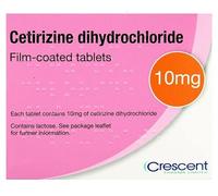 90 x 10mg Cetirizine Dihydrochloride (3 Months Supply) One a Day Hay Fever and Allergy Relief Tablets (3x30 Tablets)
