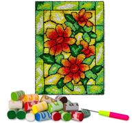 90 x 120 cm Latch Hook Rug Kits Latch Hook Kits for Adults Tapestry Kits Doormat Carpet Making Kits DIY Needlework Crafts Rug Crochet Kit for Beginners Latch Hooking Kits Latch Hook Cushion Kit