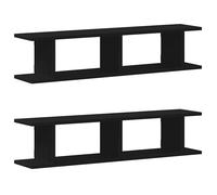 2x Wall Shelf Wall-Mounted Shelf Hanging Floating Shelf Engineered Wood vidaXL