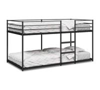 (90 x 190 cm) vidaXL Bunk Bed without Mattress Bed Frame Loft Bed Home Bedstead Black Steel
