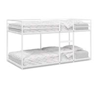 (90 x 190 cm) vidaXL Bunk Bed without Mattress Bed Frame Loft Bed Home Bedstead White Steel