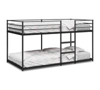 (90 x 200 cm) vidaXL Bunk Bed without Mattress Bed Frame Loft Bed Home Bedstead Black Steel