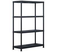 (90 x 40 x 138 cm/ 1 piece) vidaXL 1/2/5x Storage Shelf Rack Black Plastic Display Organiser Multi Sizes