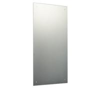 90 x 45cm Rectangle Bathroom Mirror with Drilled Holes & Chrome Cap Wall Hanging Fixing Kit