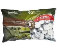 Bolsius Professional Tealights (Pack of 90), White, 8-Hour Burn Time, Cotton Wick, 0% Animal Fat, Clean No-Smoke Burning, Restaurant Café Dining Tea Lights, DJ759