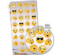 90 x Kool Smiles Emoticon/Smiley 20mm Foil Reward Stickers for Teachers/Kids & Crafts