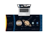 (900*400*2MM, Universe infographic) Planet Earth Series Mouse Pad Non-slip Rubber Durable Washable Desktop Gamer Office Large for PC Computer Mat