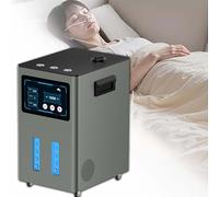 900-4200 Ml/Min Hydrogen Generator H2 Inhalation Machine, Ho-Separated Three Outlet Browns Gas Inhaler, Automatic Water Filling and Drainage, SPE/Pem Technology, 0.5-6h Timer(Gunmetal,900ml/min)