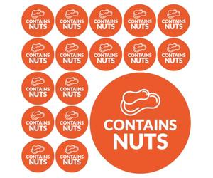 900 Contains Nuts Food Allergy Labels 10mm