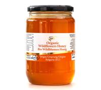 900 g Organic Wildflower Honey - Pure Unheated Single Source - Rich Taste