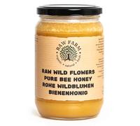 900 g Pure Raw Wildflowers Honey - Unfiltered, Unheated, Unprocessed, Cold-Extracted - Rich in Enzymes & Pollen, Straight from RAW FARM Bee hives (900, Wildflowers)