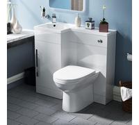 900 mm White LH Basin Sink Vanity Cabinet WC Unit BTW Toilet Melbourne
