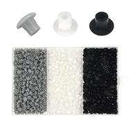 900 PCS Plastic Hole Plugs, 5mm Covers for Screw, Screw Hole Covers (Black,White,Grey)