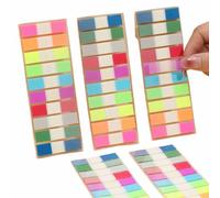 900 Pcs Sticky Tabs Transparent Sticky Notes Book Tabs PET Revision Cards Coloured Multicolor for Bookmarks,Studying,Office,School Planner Memo, Sentence Strips, Coloured Overlays for Dyslexia