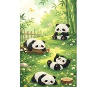 900 Piece Jigsaw Puzzles for Adults - Animals Pandas - Eco Matte Anti-Glare Print, Precision Fit Interlocking Pieces with Letter Zone Backing 34.3x13.39 inch