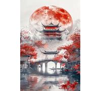 900 Piece Jigsaw Puzzles for Adults - Moon Tower Scenery - Eco Matte Anti-Glare Print, Precision Fit Interlocking Pieces with Letter Zone Backing 34.3x13.39 inch