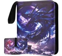 900 Pockets Dragon Card Binder with Sleeves, PU Leather Trading Card Album with Zipper & 3-Ring, Compatible with MTG, TCG, Game & Sports Cards - Gift for Boys, Girls, Collectors