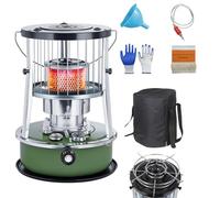 9000 BTU Indoor Kerosene Heater 2 in 1 Portable Alcohol Heater for Camping, Garage, Home, and Emergency Use,militarygreen-height-increasing