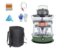 9000 BTU Kerosene Heater Indoor 2 in 1 Portable Emergency Heater No Electricity for Camping, Garage, Home, and Emergency Use,militarygreen-completeset