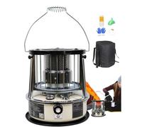 9000 BTU Kerosene Heaters 2 in 1 Portable Kerosene Heater Indoor Safe for Camping, Garage, Home, and Emergency Use,Off-white-completeset