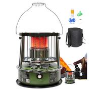 9000 BTU Kerosene Heaters Upgraded Emergency Heater No Electricity for Camping, Garage, Home, and Emergency Use,militarygreen-completeset