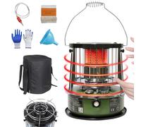 9000 BTU Kerosene Stove 2 in 1 Portable Best Kerosene Heaters for Indoor for Camping, Garage, Home, and Emergency Use,militarygreen-height-increasing