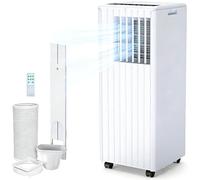 9000 BTU Portable Air Conditioner - 4-in-1 Dehumidifier, Fan, Cooling & Sleep Mode - 2 Speeds, Remote Control with 24H Timer, Mobile AC Unit for Rooms Up to 400 Sq.ft, Window Venting Kit Included