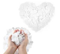 9000 Pcs Biodegradable White Heart Shaped Confetti for Weddings, Balloons, Birthday Decoration, Party Anniversary and Engagement - Love Shaped Tissue