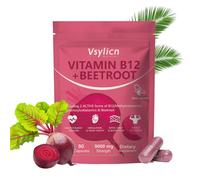 9000mg Beetroot Capsules | High Strength Vitamin B12 Complex & Beetroot Extract Supplement | Nitric Oxide Boost, Blood Pressure & Digestion Support | Rich in Vitamins & Minerals | Non-GMO & Vegan