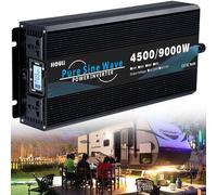 9000W Pure Sine Wave Inverter DC 12V/24V/48V/60V/72V to AC 110V/220V Solar Power Transformer for Automotive & Home Use - High Efficiency Voltage Converter