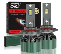 (9005 HB3) 2Pcs H1 H4 H7 LED Canbus H8 H11 9005 HB3 9006 HB4 9012 Hir2 H3 CSP Diode Turbo Led Headlight Bulbs Kit 120W 60000LM 12V 24V 6500K Auto Headlamp