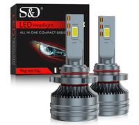 (9006 HB4) 2Pcs 160000LM Car Led Headlight H1 H7 LED H8 H11 9005 HB3 9006 HB4 9012 Hir2 High/Low Beam 100W Auto Lights Bulbs Automobiles Turbo Lamp 12V