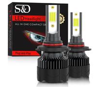(9006 HB4) 2Pcs Super Bright 20000LM H4 LED Car Light Bulbs H7 H8 H11 H1 H3 9005 9006 9012 HB2 HB3 HB4 Hir2 COB LED Headlight Mini Auto Hi/Lo Lamp Foglight 12V