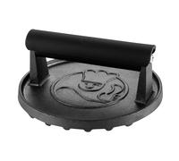 900g Smash Burger Press for Griddle, Heavy Duty Hamburger Press w/Heat Resistant Handle, Cast Iron Grill Press,Bacon Press, Round Burger Smasher for Griddle, Meat Press, BBQ Grilling Accessories