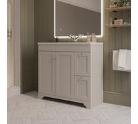 900mm Beige Freestanding Vanity Unit with Basin Baxenden