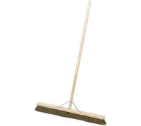 900mm Extra Wide Soft Bristled Broom - Wooden Handle - Metal Support Beam