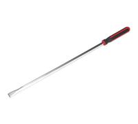900mm Heavy Duty Straight Pry Bar with Hammer Cap - Chromoly Steel Shaft Loops Metallics One Size