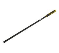 900mm Heavy Duty Straight Pry Bar with Hammer Caps - Hardened Steel - Soft Grip Loops Metallics One Size