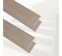 900mm Length Wood Grain Flooring Transition Strip, Edge Decoration Aluminum Alloy for Bridging Floor Gaps, Sturdy Indoor & Outdoor Stair Brink Protector(D- 4 PCS,L 900mm x W 20mm x H 7mm)
