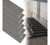 900mm Length Wood Grain Flooring Transition Strip, Edge Decoration Aluminum Alloy for Bridging Floor Gaps, Sturdy Indoor & Outdoor Stair Brink Protector(A- 6 PCS,L 900mm x W 30mm x H 20mm)