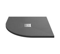 900mm Premium Slimline Quadrant Shower Tray - Slate Grey