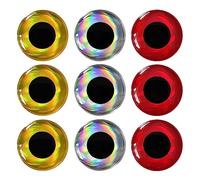 900pcs Assorted 3D Simulation Laser Fishing Lure Eyes Artificial Fish Eyes for Fishing Lure 8mm 10mm 12mm (Round Eyeball)