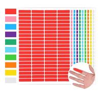 900Pcs Colored Stickers Labels, 1.7×0.4 Inches Rectangular File Folder Labels, Rainbow Color Coding Label, Self Adhesive Name Tag Stickers for Inventory Office