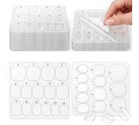 900Pcs Nail Adhesive Tabs for Press On Nails, 15 Sizes Strong Hold jelly Nail Sticky Tabs for False Nails, 0.3mm Ultra Thin Waterproof Breathable Nail Glue Stickers, Daily Wear and Gentle Removal