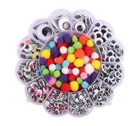 900Pcs Wiggle Googly Eyes Self Adhesive Crafts Eyes with Pom Poms DIY Crafts